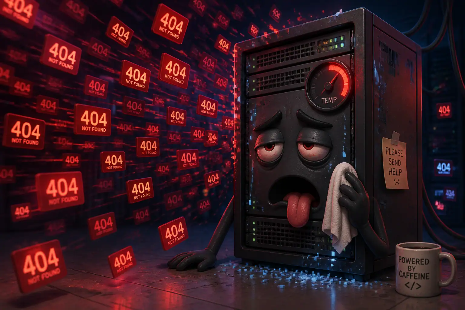 WordPress server under a 404 bot traffic storm